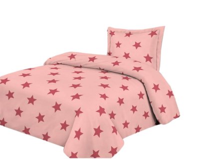 Povlečení LP MICRO - Stars růže / 140 x 200 cm / mikroplyš (iris-variant-id ivi0)