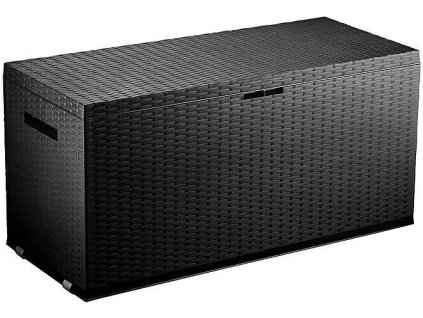 Zahradní úložný box / 120 x 52 x 60 cm / 350 l / polyratan / antracitová (iris-variant-id ivi0)