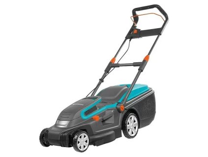 Elektrická sekačka na trávu Gardena PowerMax 42 E / šířka záběru 42 cm / 1800 W / 45 l / 800 m2 / černá/tyrkysová (iris-variant-id ivi0)