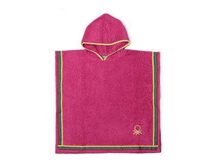 poncho benetton kids pink
