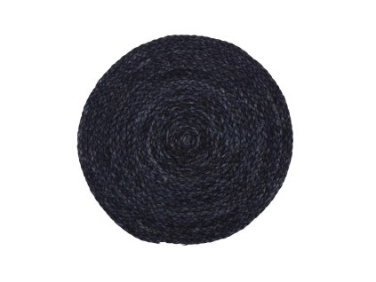 Kulaté prostírání Bergner Zea Unika pr. 38 cm / kukuřičné vlákno / modrá (iris-variant-id ivi0)