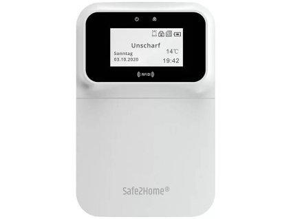 Ovládací panel zabezpečovacího systému Safe2Home SP110 / 2 x RFID čip / bílá (iris-variant-id ivi0)