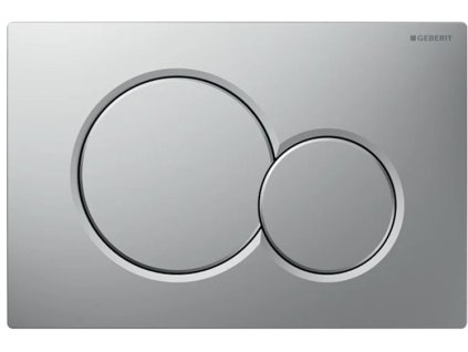 Ovládací tlačítko Geberit Sigma01 / pro dvě splachování / plast / matný chrom (iris-variant-id ivi0)