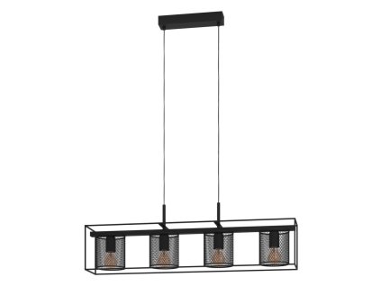 Závěsná svítidlo Eglo Catterick 43773 / 4 x 40 W / E27 / ocel / černá (iris-variant-id ivi1)