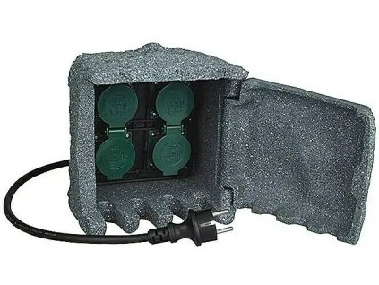 Rozvaděč napájení Power Rock / 4 zásuvky / délka kabelu 10 m / 3500 W / šedá (iris-variant-id ivi0)