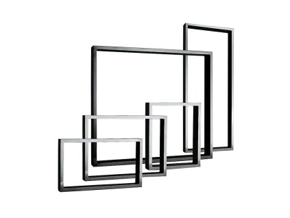 Nábytková noha / 2 ks / 80 x 72 x 8 cm / nosnost 250 kg / ocel / černá (iris-variant-id ivi0)