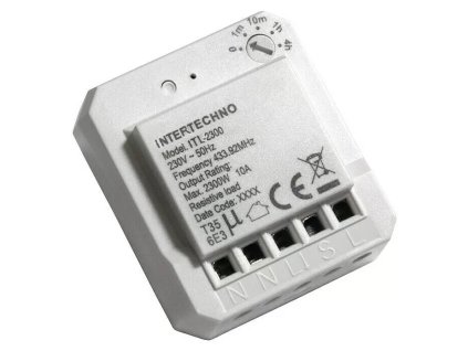 Bezdrátový vestavný spínač Intertechno ITL-2300 s časovačem / 2300 W / bílá (iris-variant-id ivi0)