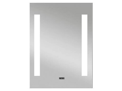 Nástěnné LED zrcadlo DSK Chrystal Creek / 50 x 70 cm / hodiny / sklo (iris-variant-id ivi0)