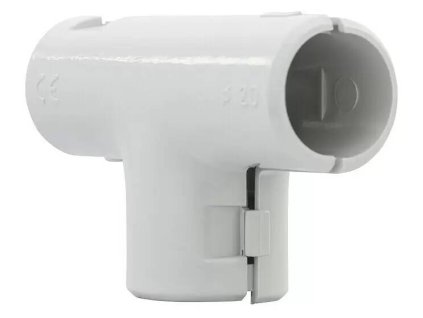 T-kus pro potrubí EN 20 / plast / 2 ks / šedá (iris-variant-id ivi0)