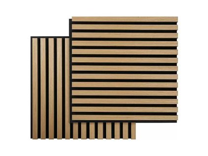 Sada 2 akustických panelů FibroTech Square / 52 x 52 x 2,2 cm / plast/ MDF / světlý dub (iris-variant-id ivi1)