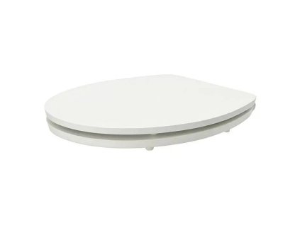 WC sedátko s měkkým zavíráním / MDF / automatické spouštění / pochromované panty / bílá (iris-variant-id ivi0)