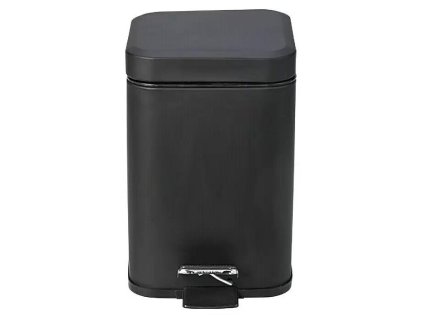 Pedálový odpadkový koš Quadra / 3 l / kov / matná černá (iris-variant-id ivi0)