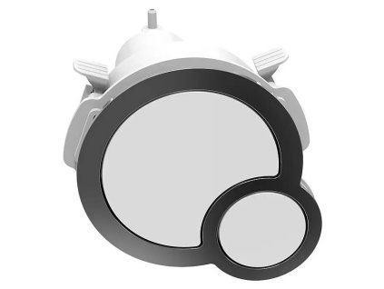 Splachovací WC tlačítko kulaté / 2-činné / plast / bílá/šedá (iris-variant-id ivi0)