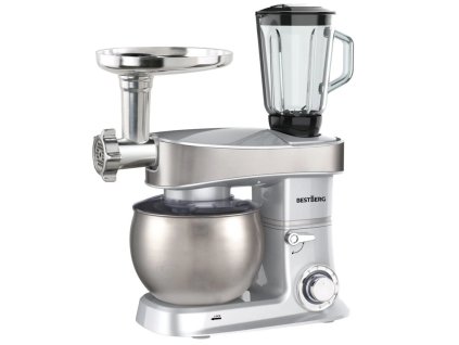 Multifunkční kuchyňský robot BestBerg BBR-2000S / 2000 W / 6 l / 6 rychlostí / stříbrná