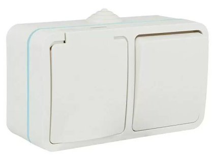 Zásuvka se spínačem / 50/60 Hu / 250 V / 10 A / bílá