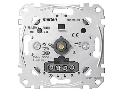 Mechanizmus univerzálního LED stmívače Merten MEG5134-0000 / 4 W - 200 W / 230 V