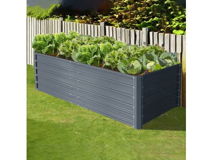 Vyvýšený zahradní záhon BestBerg VZ-940A / 940 l / 180 x 90 x 58 cm / šedá