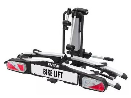 Nosič jízdních kol Eufab Bike Lift / 2 kola / max. nosnost 60 kg / stříbrná/černá