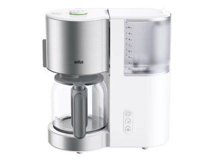 Kávovar na překapávanou kávu Braun ID Collection KF 5120 WH / 1000 W / 10 šálků / nerezová ocel/bílá