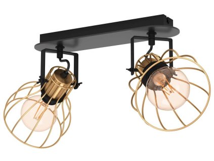 Bodové stropní svítidlo Eglo Sambatello / 2 zdroje / 2 x 40 W / E27 / černá/zlatá