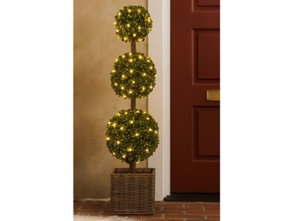 Umělý okrasný stromek s LED osvětlením BestBerg / výška 100 cm