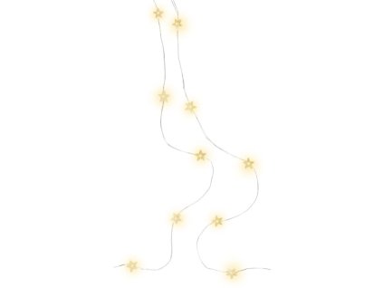 20 Luci LED a Stella con Filo d argento IP20 Bianco Caldo a Batteria con Timer GOOBAY 33