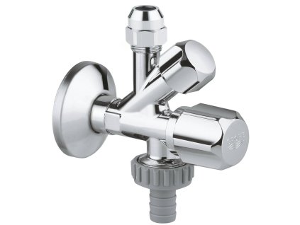 Originální WAS kombi-rohový ventil Grohe (22036000) / pro kombinaci s provzdušňovacím ventilem / chrom