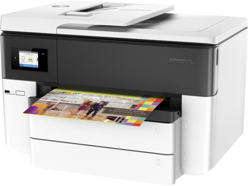 Tiskárna HP OfficeJet Pro 7740 / bílá/černá / POŠKOZENÝ OBAL