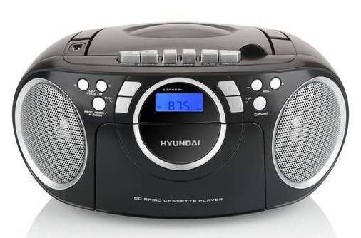 Radiomagnetofon s CD Hyundai TRC 788 AU3BS / 3 W / černá/stříbrná / ZÁNOVNÍ