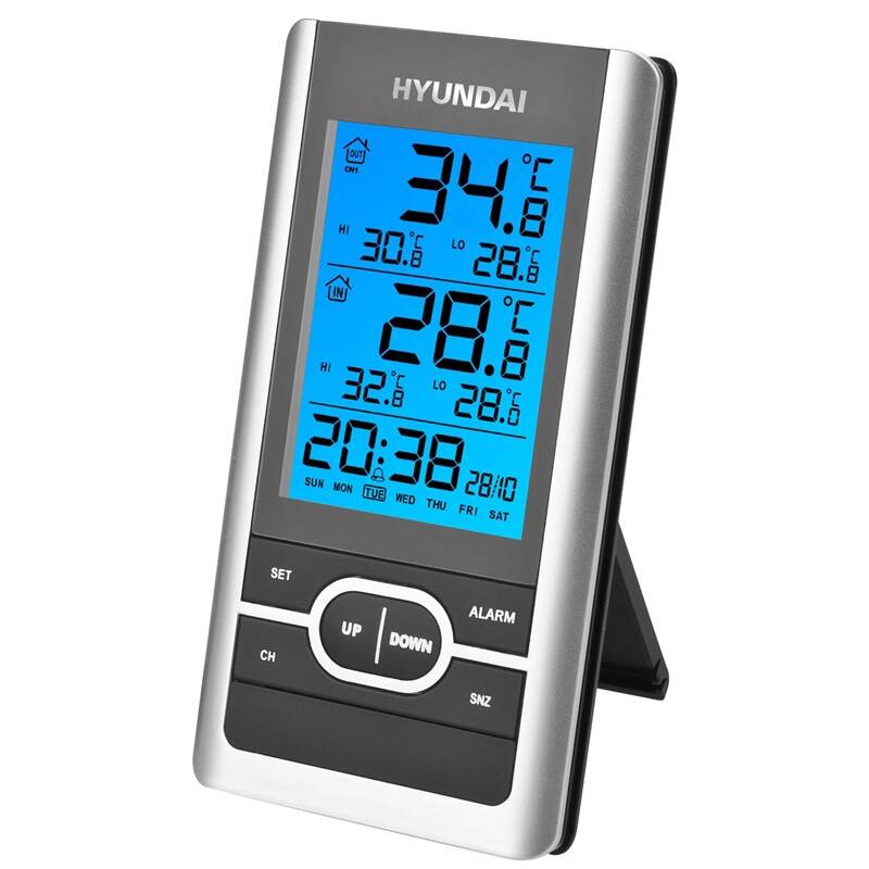 Meteorologická stanice Hyundai WS 1070 / černá/stříbrná