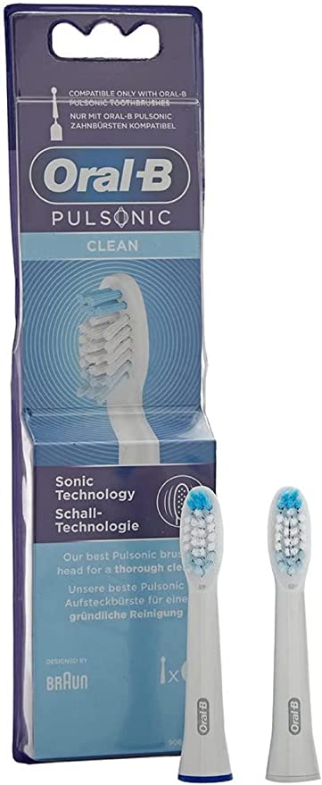 Náhradní sonické hlavice zubních kartáčků Oral-B Pulsonic Clean / 2 ks / POŠKOZENÝ OBAL