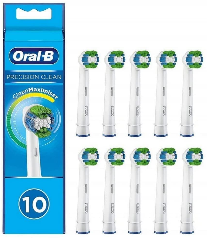 Náhradní hlavice zubních kartáčků Braun Oral-B Precision Clean 10ks se štětinami Cleanmaximiser XXXL Pack / POŠKOZENÝ OBAL