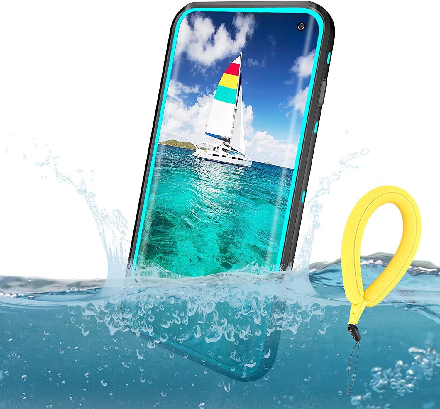 Mijobs Vodotěsné pouzdro na mobil Samsung Galaxy S10+ / černé / POŠKOZENÝ OBAL