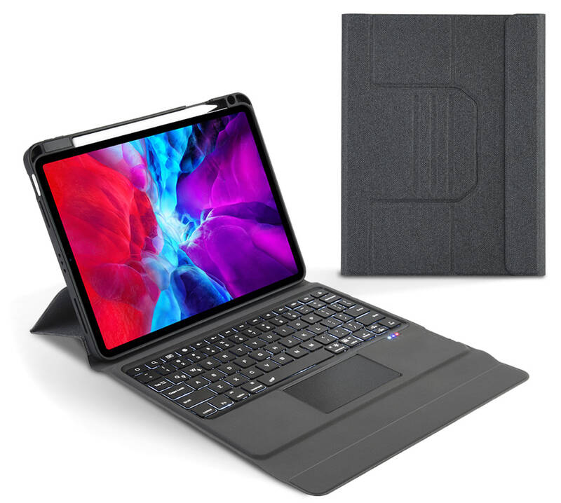 Pouzdro na tablet s klávesnicí COTEetCI na Apple iPad Air 10.9" (2020), Apple iPad Pro 11" (2020/2021) CZ / černá / POŠKOZENÝ OBAL