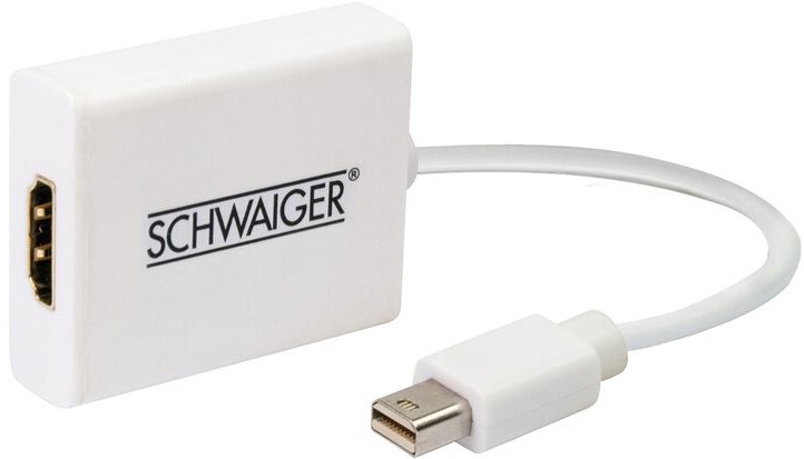 Mini DisplayPort adaptérový kabel Schwaiger Mini Display Port zástrčka / HDMI zásuvka / POŠKOZENÝ OBAL