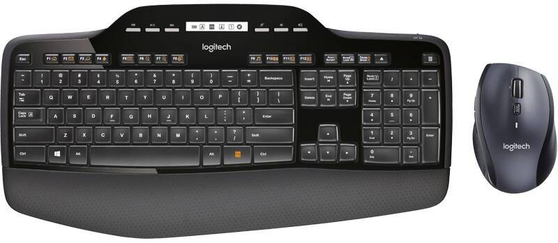 Bezdrátová klávesnice s myší Logitech Wireless Combo MK710 / černá / ZÁNOVNÍ