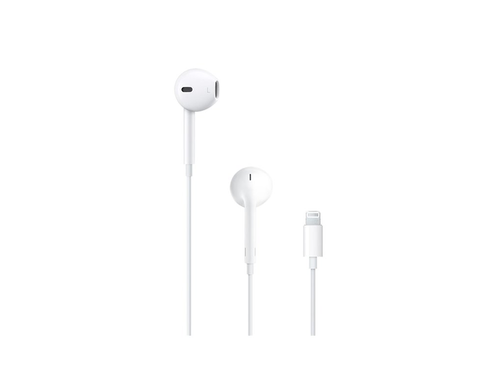 ORIGINÁLNÍ sluchátka Apple EarPods Lightning (MMTN2ZM/A) / bílá / POŠKOZENÝ OBAL