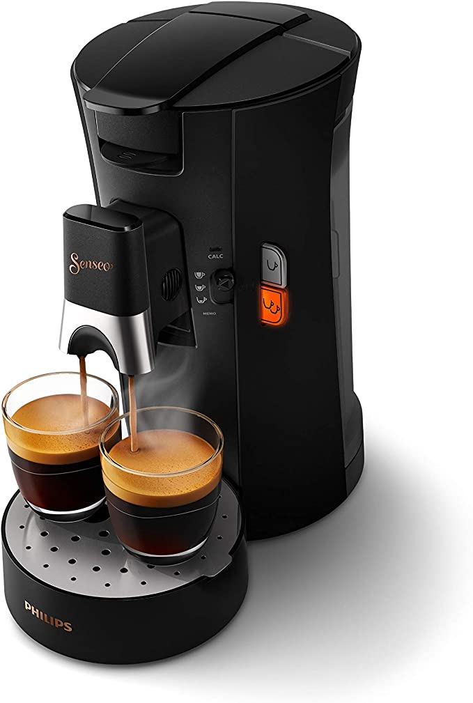 Kapslový kávovar Philips CSA240/61 / Senseo Select Eco / Intensity Plus / Crema Plus / 1450 W / 0,5 kWh / plast / černá / ZÁNOVNÍ
