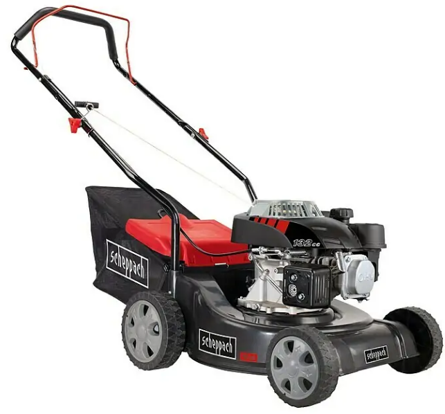 Benzínová sekačka na trávu Scheppach MP132-40 / 2500 W / 132 cm³ / 4–taktní motor / červená / černá