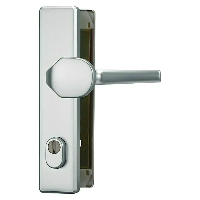 Klika se zabezpečením na vchodové dveře Abus HLZS814 / stříbrná