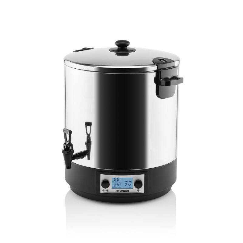 Zavařovací hrnec Hyundai PC 222 / 2000 W / 25 l / 30–100 °C / LCD displej / nerez / černá / ZÁNOVNÍ