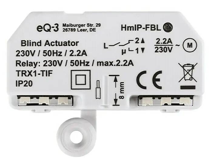 Žaluziový spínač Homematic IP HmIP-FBL/ šedá