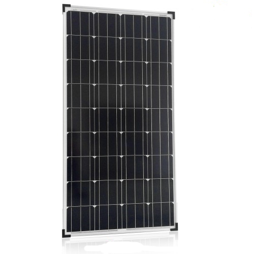 Solární panel 150W, 12V s monokrystalickými solárními články / černá