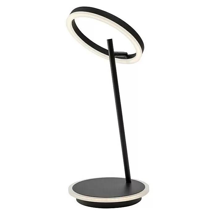 LED stolní lampa Ring Ø 20 cm, 18 W, 1 900 lm / hliník / černá