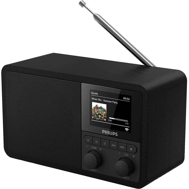 Internetový radiopřijímač Philips TAPR802 / 2,4" / 3 W / DAB+ / FM / černá / ZÁNOVNÍ