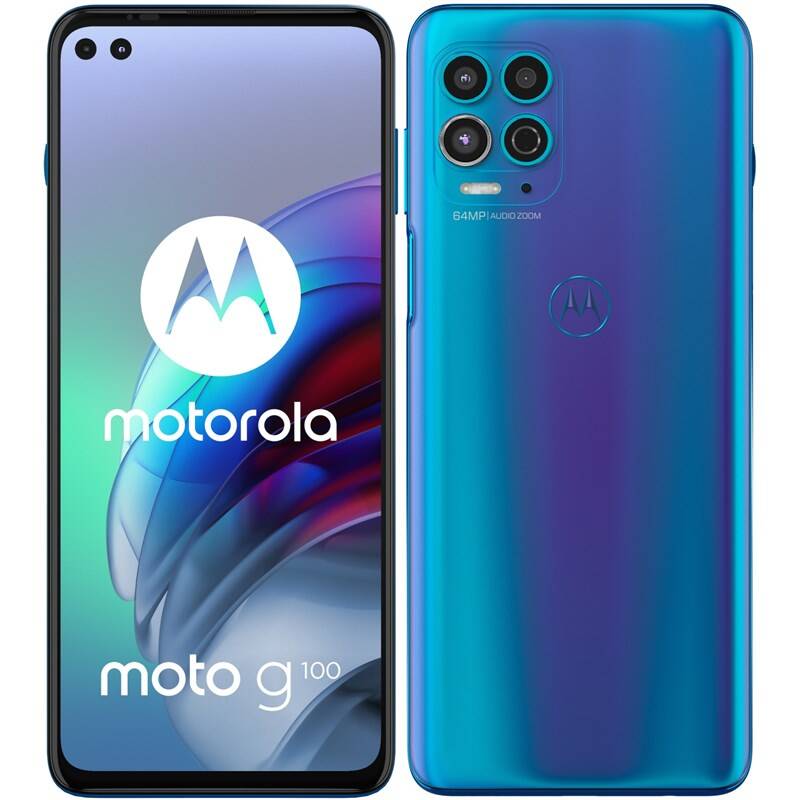 Mobilní telefon Motorola Moto G100 Iridescent Ocean / 8 GB/128 GB / 6,7" / 2520 x 1080 px / f 1.7 / modrá / ROZBALENO