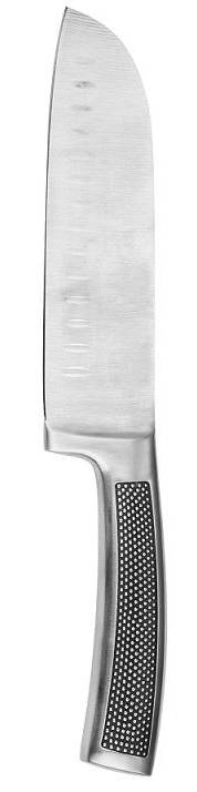 Kuchyňský nůž Bergner Harley Santoku / 17,5 cm / nerezová ocel / stříbrná / černá