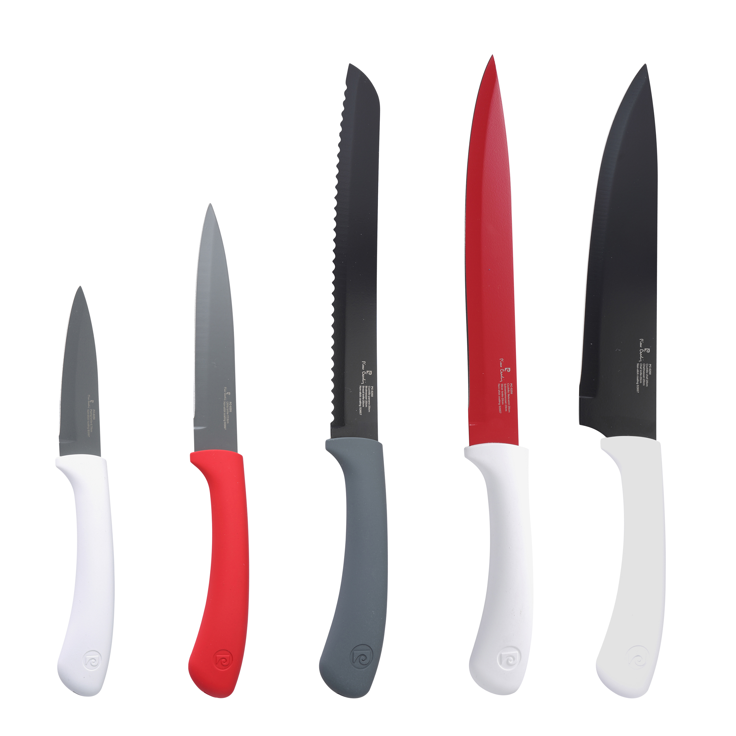 5-dílná sada nožů Pierre Cardin PC-5250 / 5 ks / nerezová ocel / černá / červená / bílá 5-dílná imagine noua 2022