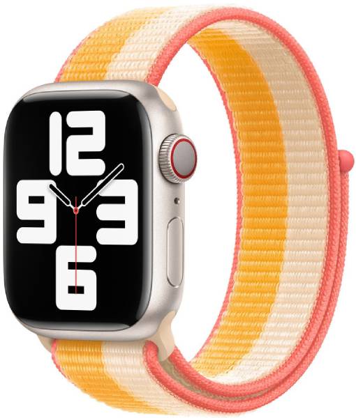 Provlékací sportovní řemínek pro Apple Watch 45/44/42 mm oranžová / žlutá / bílá / POŠKOZENÝ OBAL