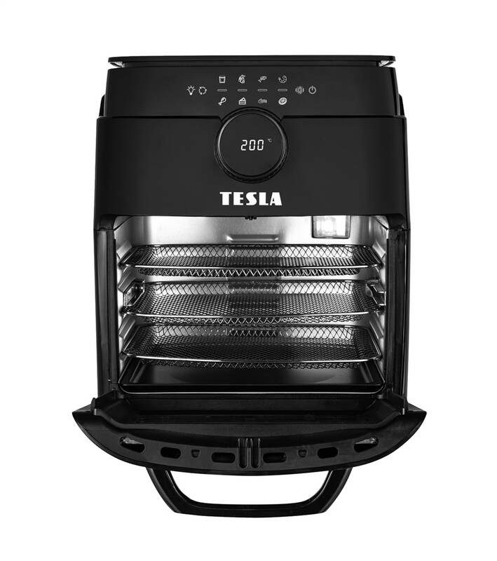 Horkovzdušná fritéza Tesla AirCook & Grill QG700 BLK / 12 l / 1 800 W / černá / ZÁNOVNÍ